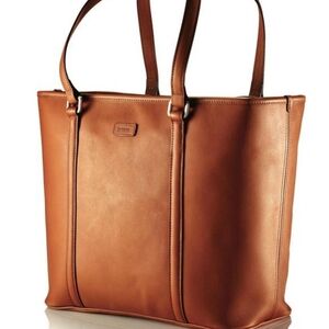 NWT Hartmann Heritage Full Grain Leather Tote Bag, Golden Oak